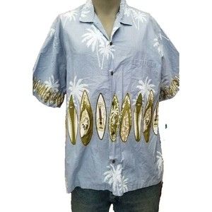 Ali'i Vintage Hawaiian Surfboard Shirt Size 2X Aloha Button Front Men's